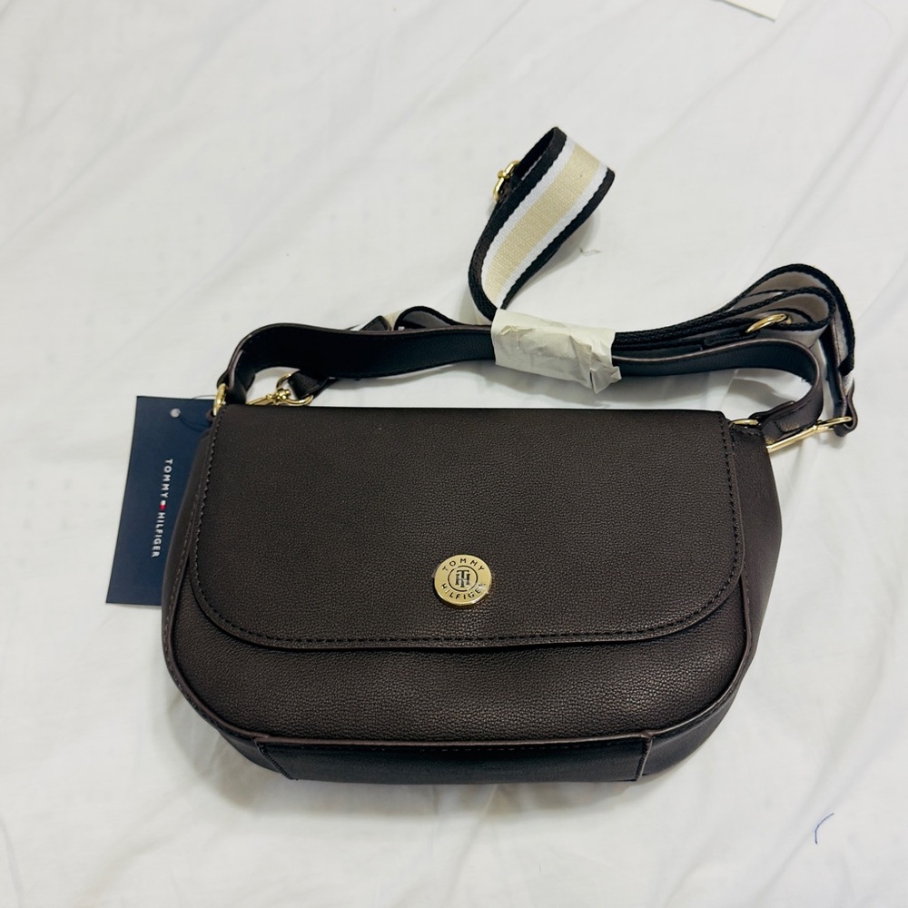 Tommy Hilfiger Dark Brown Crossbody Bag